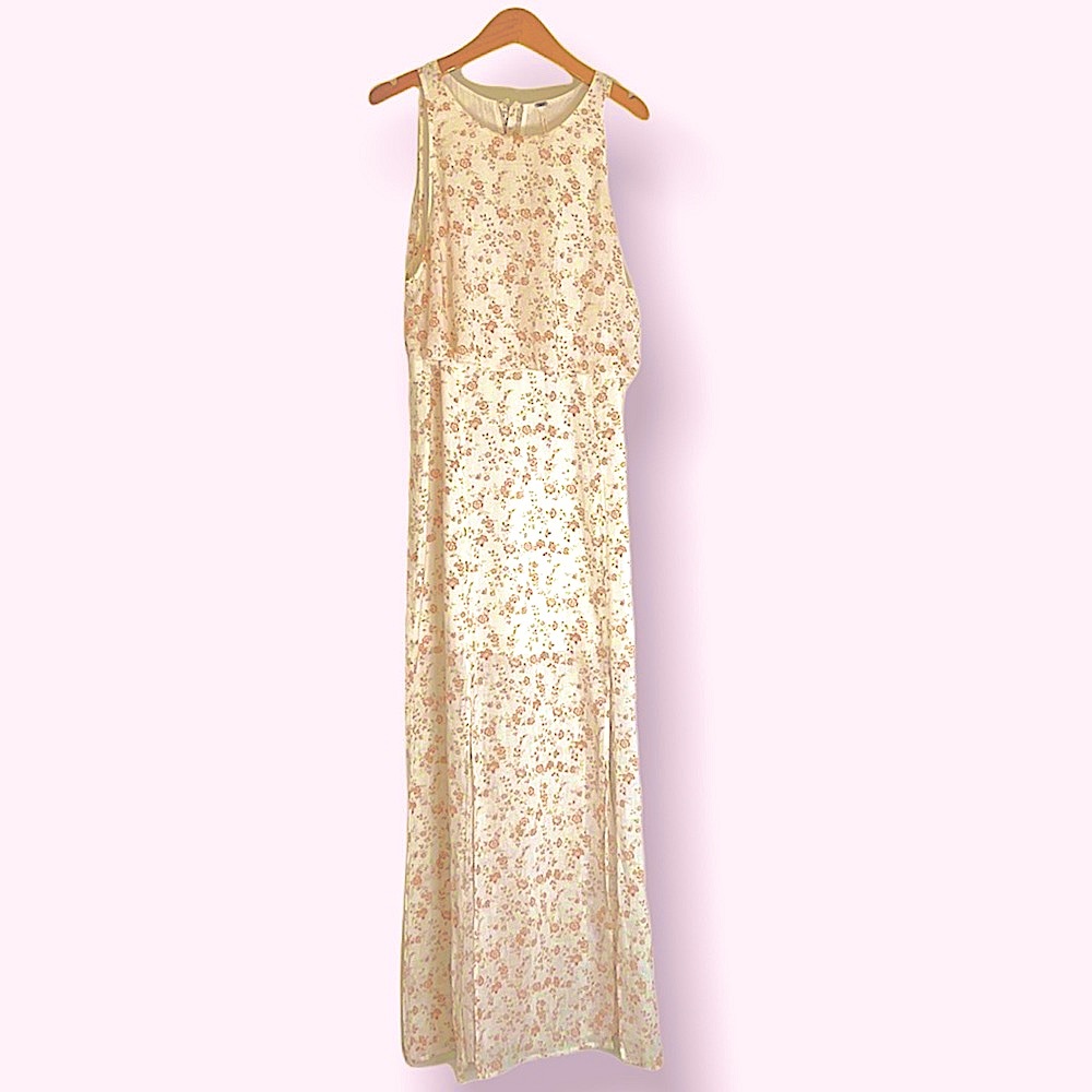 Free People Double Slit Floral Maxi Dress